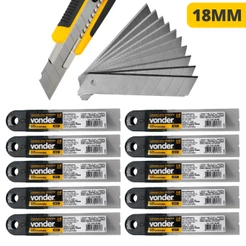 Kit Lâmina Para Estilete 18mm Tubete Atacado Lote Unidades Profissional de Precisão Qualidade Vonder
