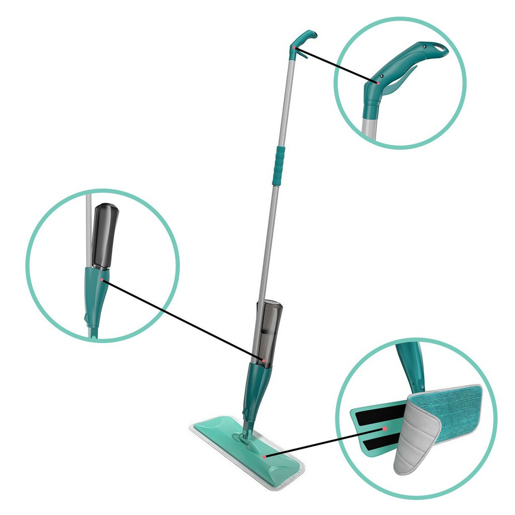 Spray Mop Esfregão Com Reservatório De Água Com Microfibra Rodo Para Limpeza Borrifador Limpa