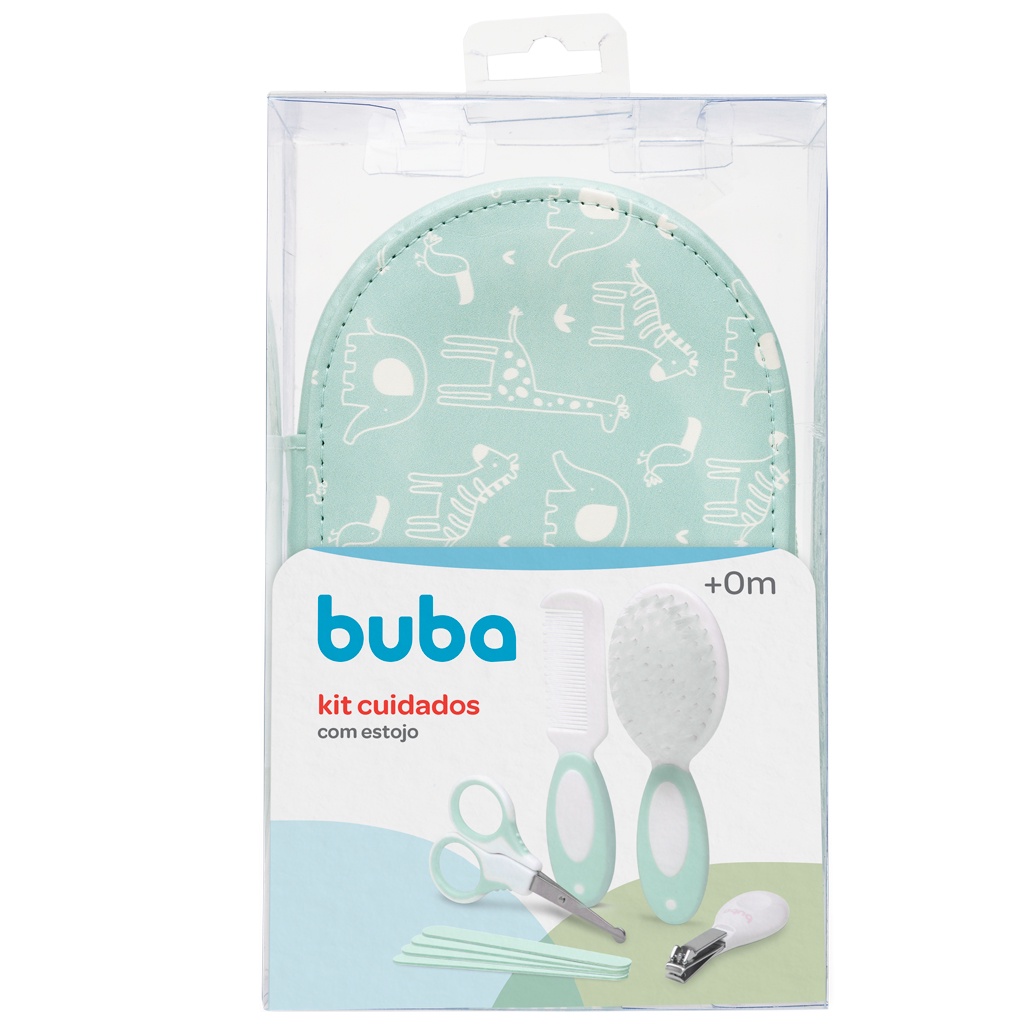Kit Cuidados Com Bebe 9 Itens Estojo Verde 16273 - Buba