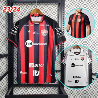 Camisa de Futebol Masculina [Patrocínios] 2023-24 Camisa I Casa Jersey-Moletom Longe