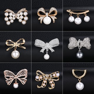 Moda Temperamento Zircônio Pérola Broches De Para Mulheres Corpete Coreano Simples De Cristal Acessórios De Vestuário Colarinho De Casaco Alfinete De Arco