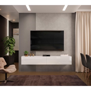 Rack Suspenso Future 2 Portas DJ Móveis 180,5 cm Branco em Oferta na Shopee