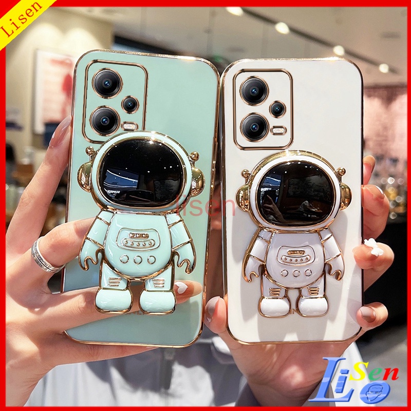 Capinha Poco X5 5G/X5 PRO/M5/M4 PRO/X4 PRO/X3 PRO/X3 NFC/F3/M3 PRO 5G Caixa De Telefone Com Suporte Para Astronauta YHY