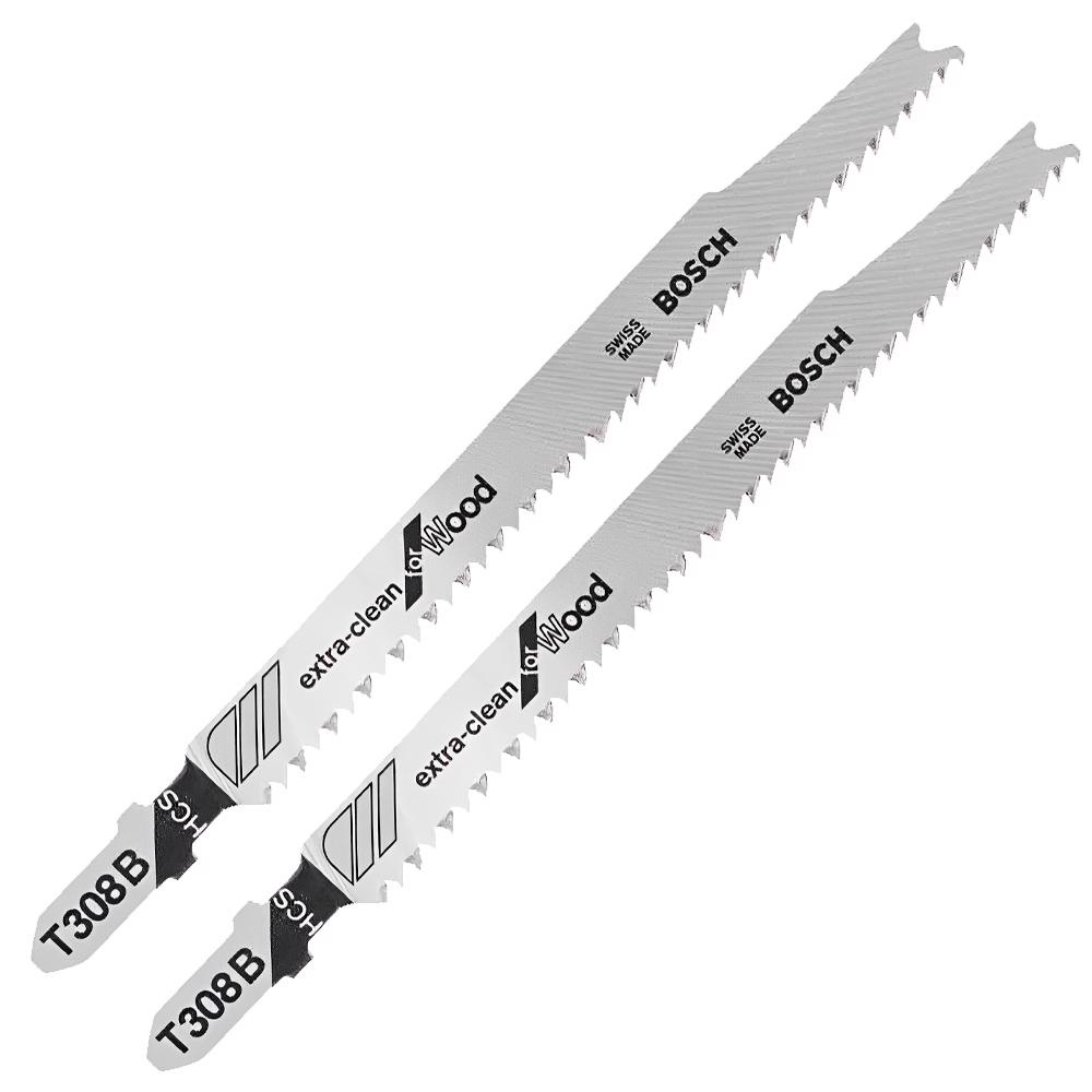 Lâmina T 308 B Madeira para Serra Tico-Tico Wood 2-Side Clean Straight 2 Unidades BOSCH em Oferta na Shopee