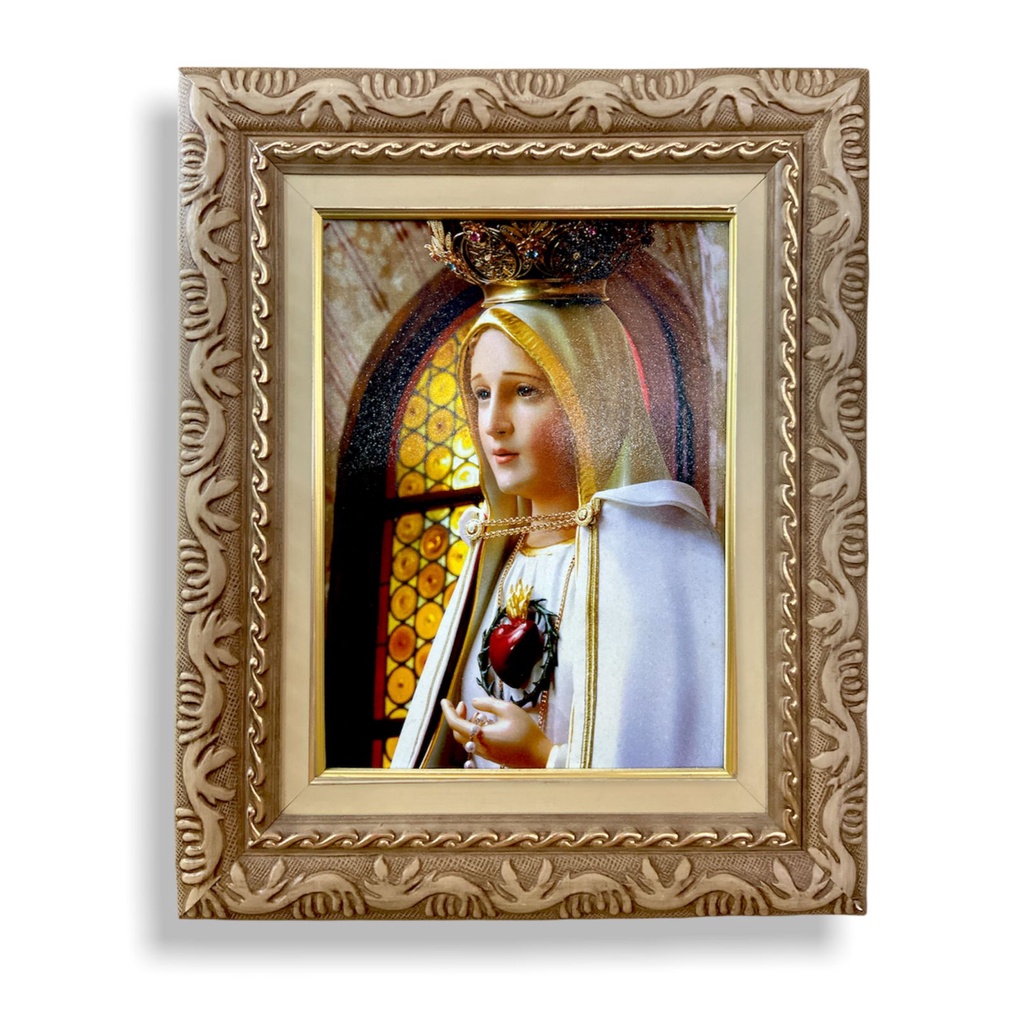 Quadro Nossa Senhora De Fatima Parede Imagem Resinada 57x47