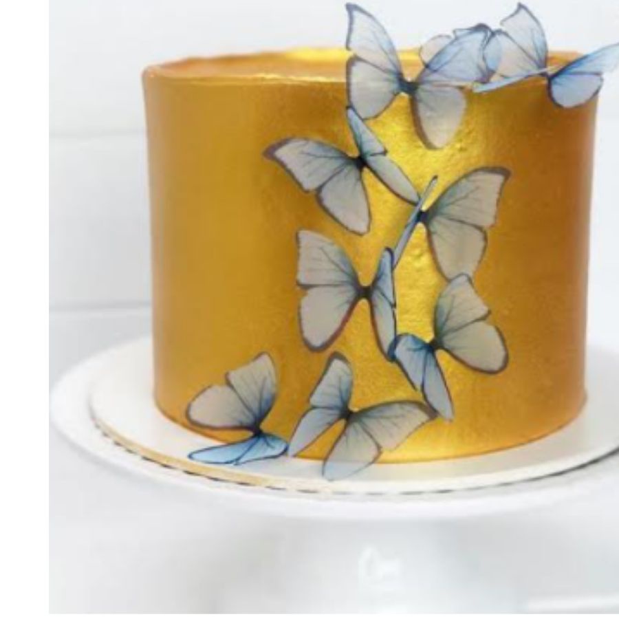 Enfeite decorativo Borboleta Tecido Azul - 10uns - Rizzo Confeitaria em Oferta na Shopee