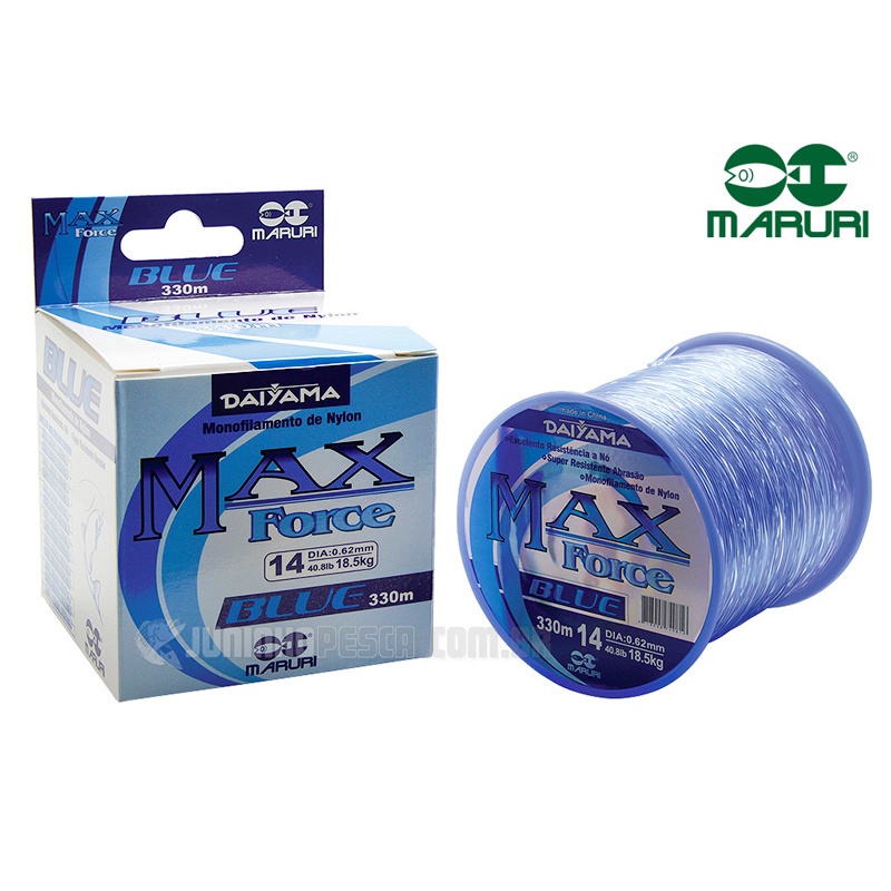 Linha Monofilamento Max Force Blue 0,37 mm / 7,5 kg / 500 metros - Maruri
