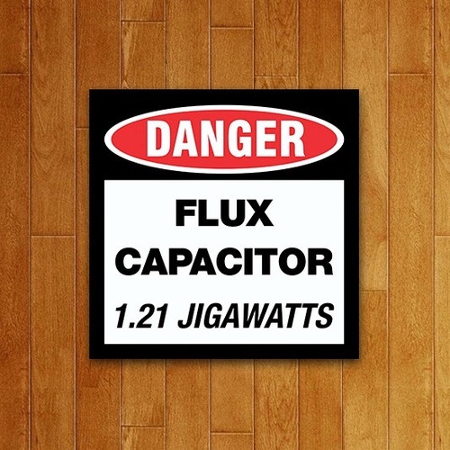 Placa Decorativa Filmes Bttf - Flux Capacitor De Fluxo
