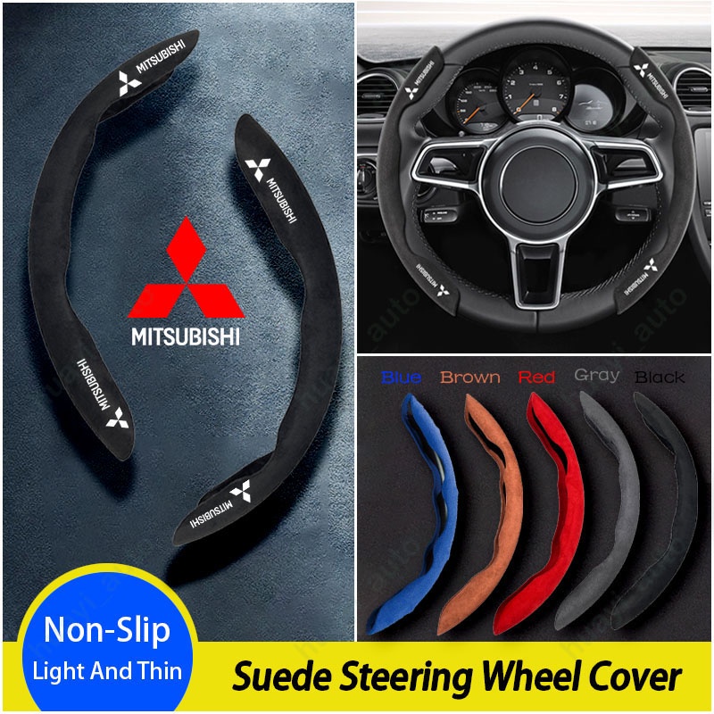 [Oferta De Tempo Limitado] Mitsubishi Cobertura Do Volante De Camurça De Alta Qualidade Decorações Carro Acessórios Para Xpander Delica Pajero Sport L200 Fuso Eclipse Cross Attrage Mirage G4 Triton