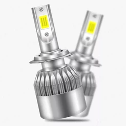 Kit Lâmpada Farol Super Led Headlight C6 2d 72w 6000k
