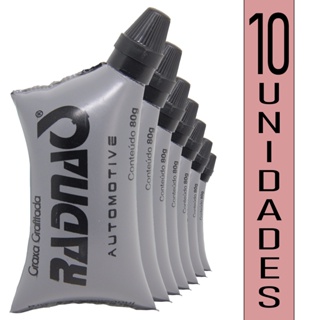 Kit com 10 Graxa Mineral Grafitada Lubrificante de Chassi, Juntas Homocinéticas 80g Radnaq em Oferta na Shopee
