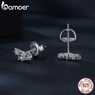 Bamoer 925 Prata 5 Estrelas De Garra 0.1 Carat Moissanite Stud Earstud D Cor VVS1 Design Único Novos Brincos Jóias De Moda Presentes Para Mulheres