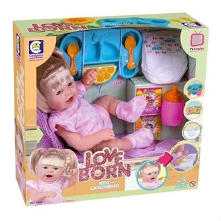 Boneca Meu Lanchinho Love Born Com Acessorios - Cotiplas