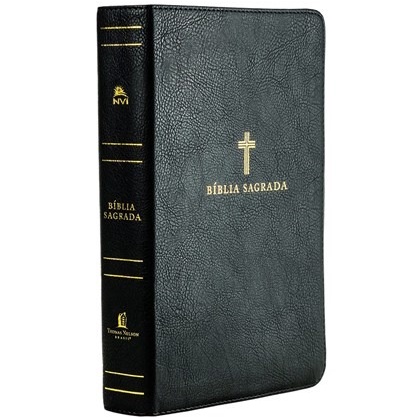 Bíblia Sagrada NVI | Letra Grande | Leitura Perfeita | Couro Soft | Preta em Oferta na Shopee