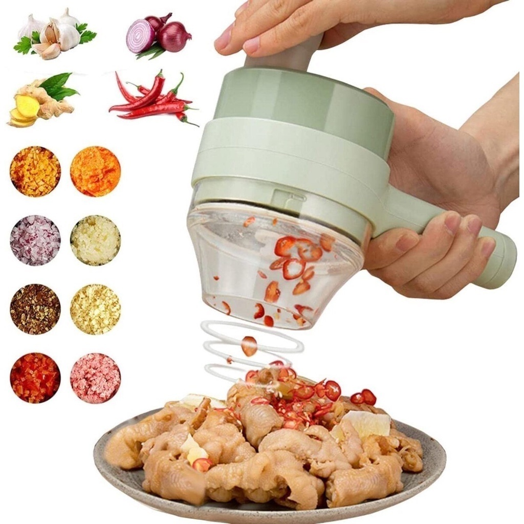 Triturador/Fatiador Recarregável de Alimentos com Alça MARISA