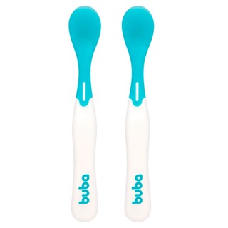 Kit Colher Infantil Talher Treinamento Bebê Criança Introdução Alimentar Termossensível Menino Menina
