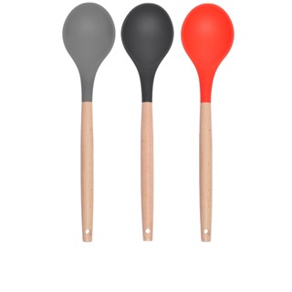 Colher de Arroz Silicone com Cabo de Bambu de 32cm Cozinha