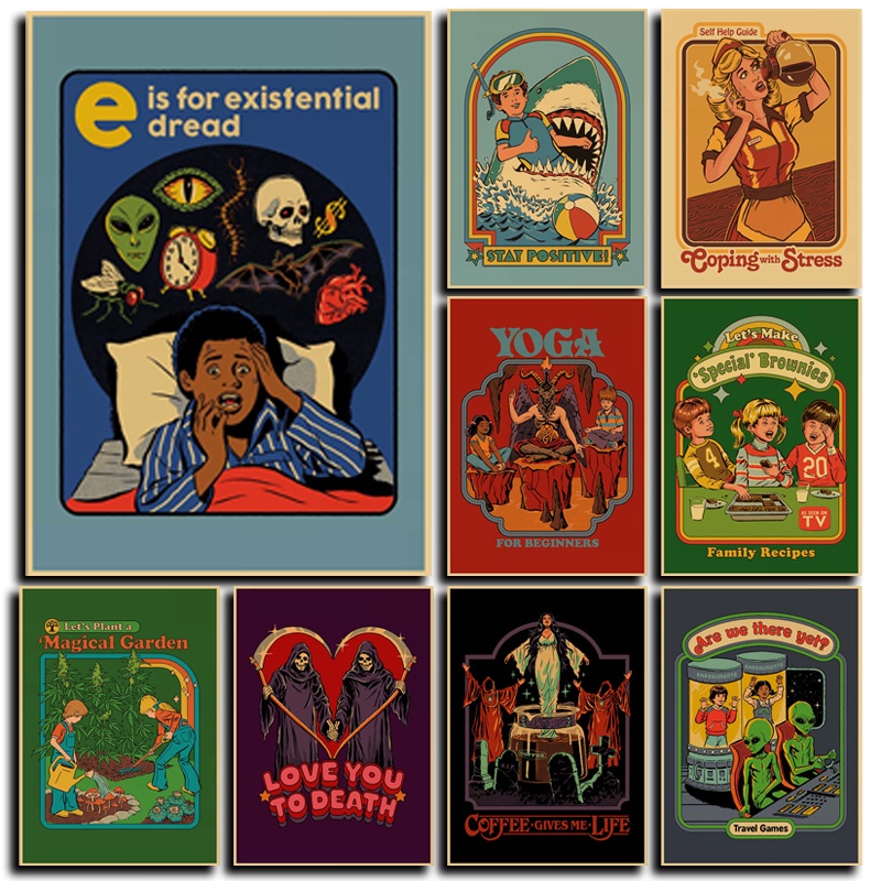 Clássico Artista Popular Steven Rhode Estilo Retro Kraft Pôsteres De Papel