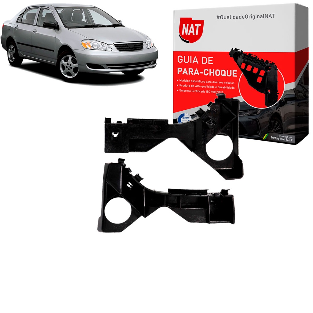 Suporte Guia Parachoque Corolla 2003 Até 2008 E Fielder 2004 Até 2008 Dianteiro em Oferta na Shopee