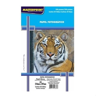 Papel Fotográfico 230G Brilhante Glossy  Foto A4 Masterprint - 1000 Folhas em Oferta na Shopee