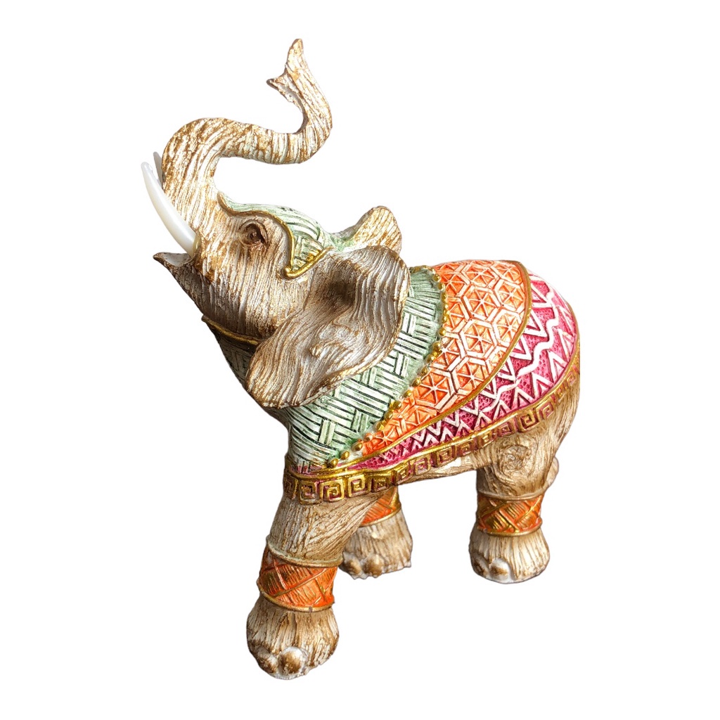 Elefante Decorativo Em Resina Indiano Sorte Sabedoria Médio em Oferta na Shopee