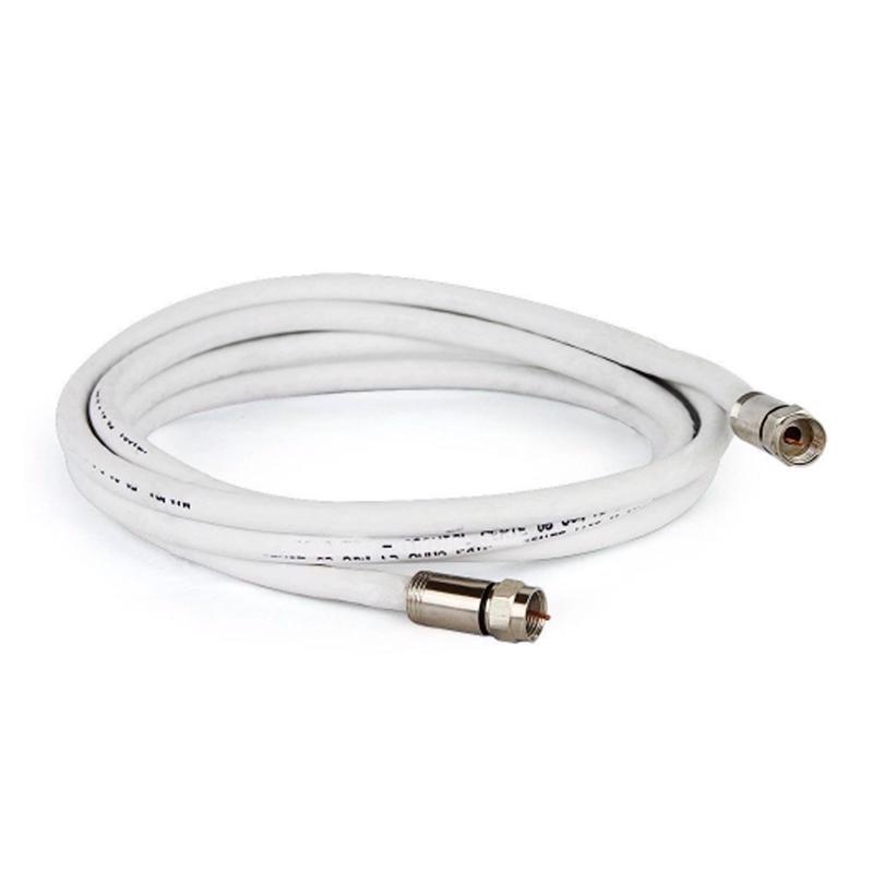 Cabo Coaxial Branco Com Conector 5 Metros Para CFTV UHF VHF Antena Sinal em Oferta na Shopee