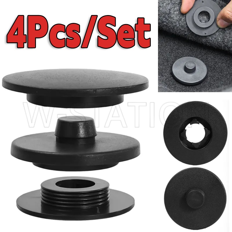 4Pcs/Set Black Car Floor Mat Clip Fixo/Fecho De Fixação De Dupla Camada Para Tapete/Fivela Universal Anti-Skid/Acessórios Interiores Auto