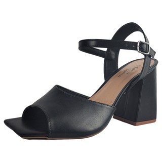 Sandália Feminina Salto Bloco 7cm Confortável