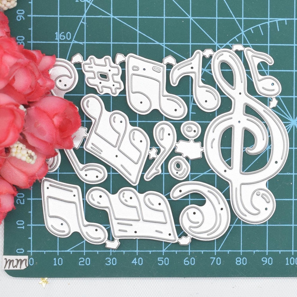 Notas Musicais Corte De Matriz , De Papel Para Fabricação De Cartões Metal Stencil Artesanato De Bricolage Cartão De Álbum