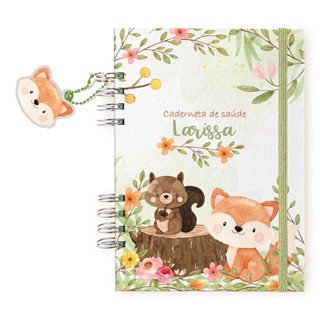 Caderneta de Vacinação Saúde Personalizada com Nome Capa Dura Bosque