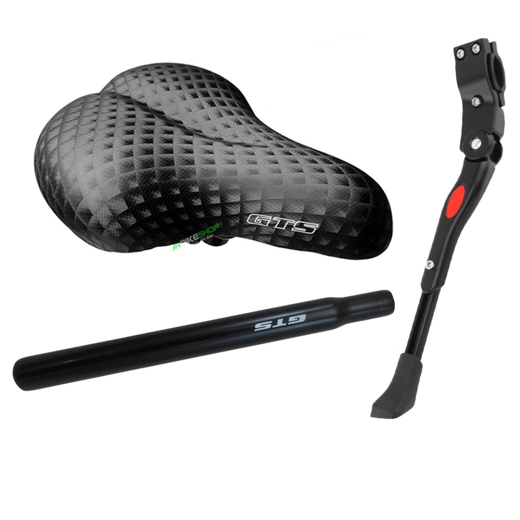 Selim Bike Duas Molas Largo + Canote 28cm + Pezinho