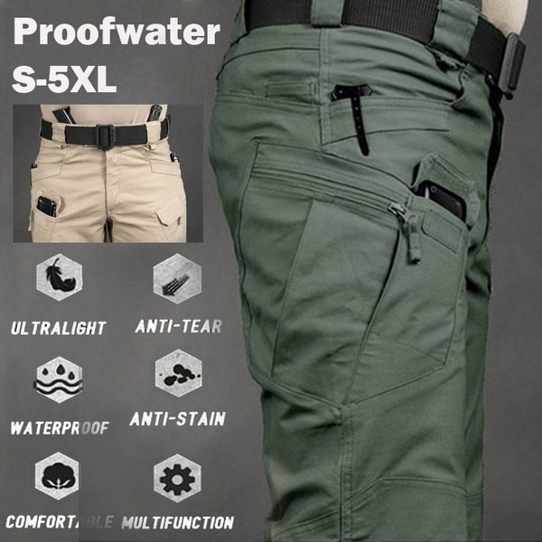 Novas calças táticas impermeáveis do exército dos homens 6XL, adequadas para caminhadas ao ar livre