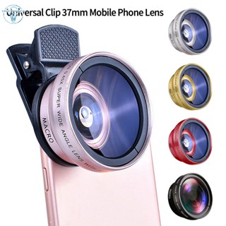 DG Universal Clip 37mm Lente De Telefone Celular Profissional 0,45x 49uv Super Wide-Angle + Macro Dois Em Um