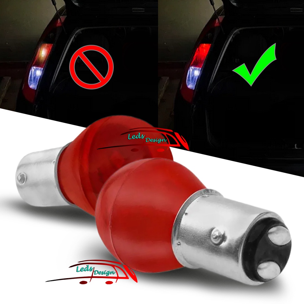 2 Lâmpada Led Reparo Lanterna Derretida Corsa Hatch Maxx Premium Joy SS Conserto Luz Traseira freio