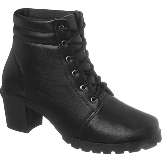 Bota Coturno Feminino Salto Grosso Tratorado Macia Ref 5000 em Oferta na Shopee