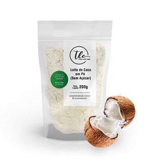 Leite de Coco em Pó Premium Puro (Sem Açúcar / Sem Glúten / Vegano) 200g TLC Tudo Low Carb