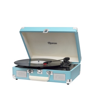 Vitrola Raveo Sonetto Chrome Retrô Toca Discos Vinil Blue Ligth Azul bebe 110v/220 BT USB Gravação em Oferta na Shopee