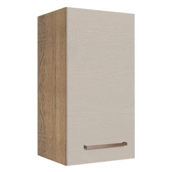 Armário de Cozinha Aéreo 35 cm 1 Porta Rustic/Crema Agata Madesa
