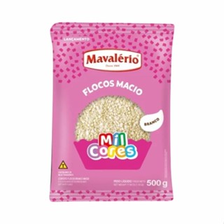Flocos macio branco 500g mavalério