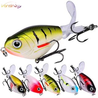 Vansinoy Fishing Lure 11.5g/16g Cauda Giratória Popper isca artificial superficie Propulsor Trator De Isca Dura Lápis De Água Sub O