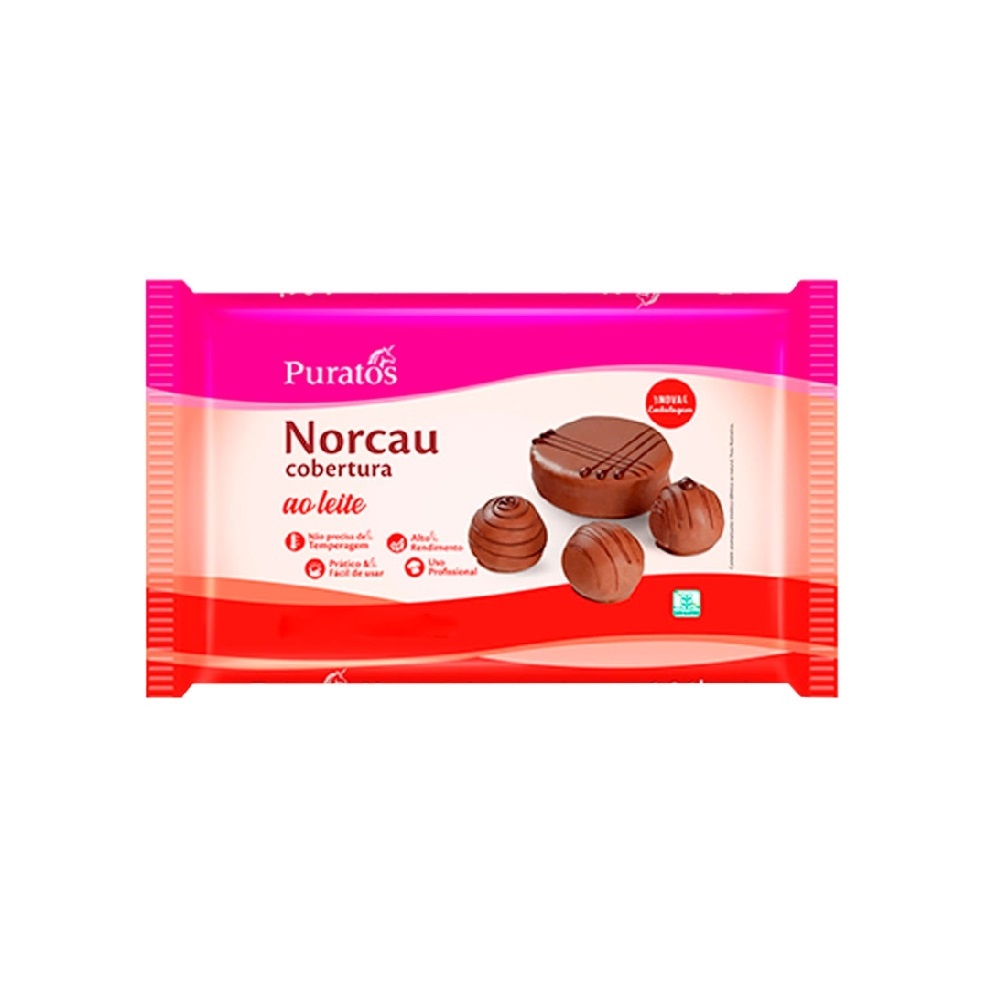 Cobertura Norcau Barra 1,01kg Ao Leite em Oferta na Shopee