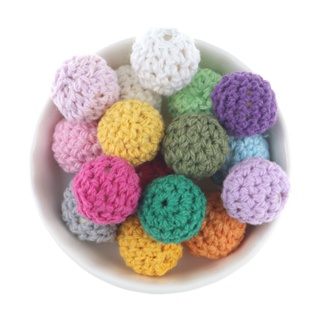 5 Peças Contas Cobertas De Crochê De Madeira-16MM Para Fazer Chaveiro De Silicone Em Massa DIY Pulseira Colar Pingente F em Oferta na Shopee