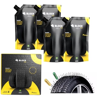 Selante Preventivo Pneus De Carro Block Car Prime (kit C/ 4 Unidades) em Oferta na Shopee