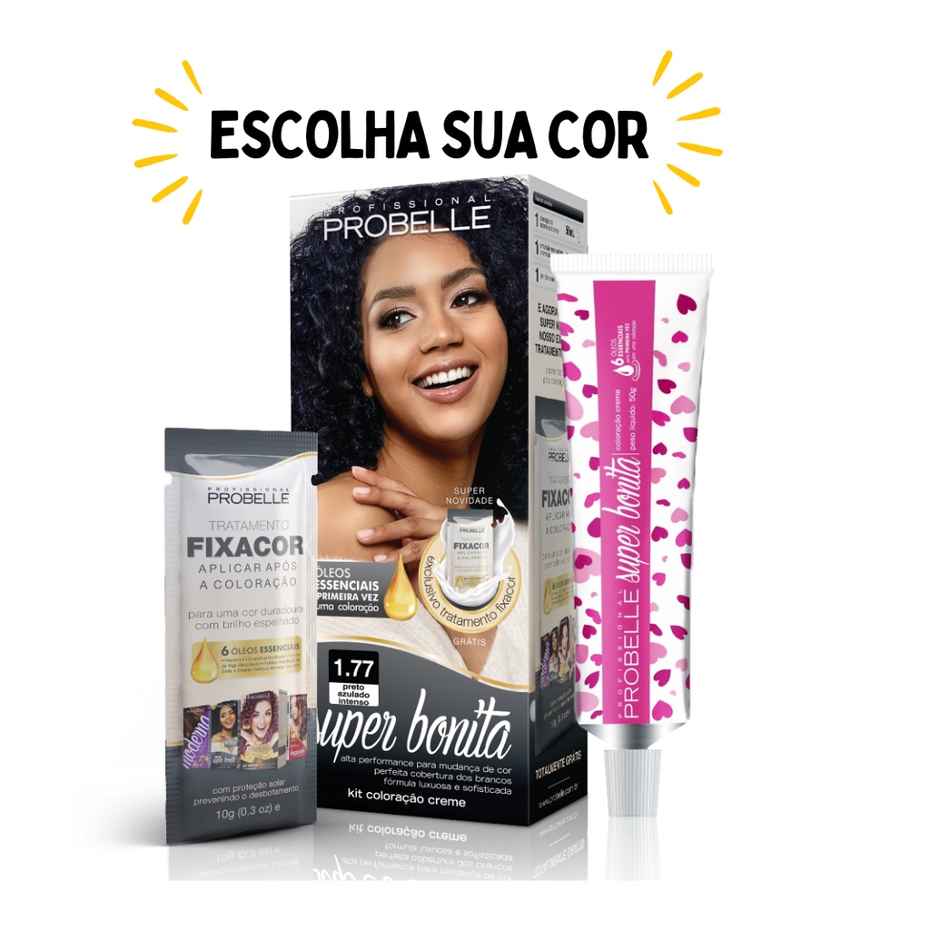 KIT 6 Colorações Super Bonita 50G. - Probelle (ENVIAR NO CHAT)