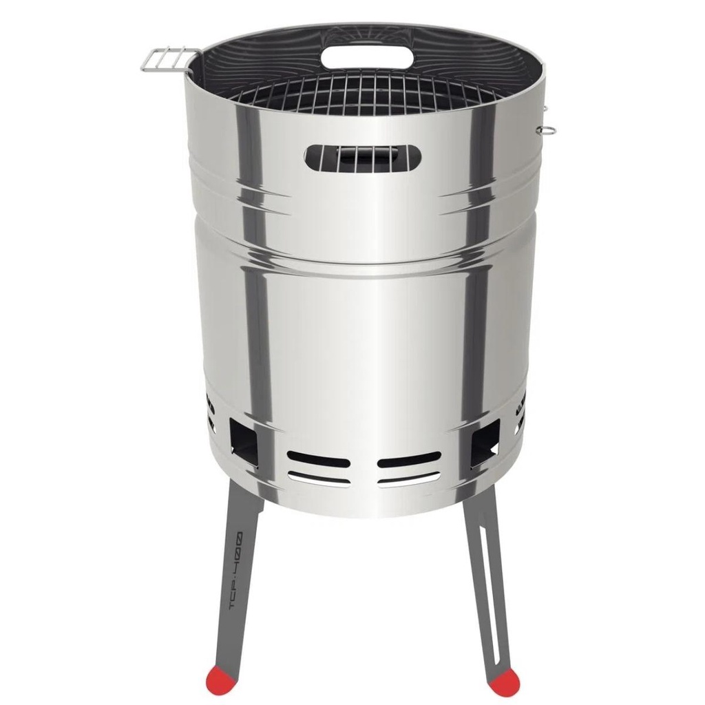 Churrasqueira Tramontina TCP400 A Carvão Aço Inox com Bandeja para Carvão - Aço Esmaltado 26500006