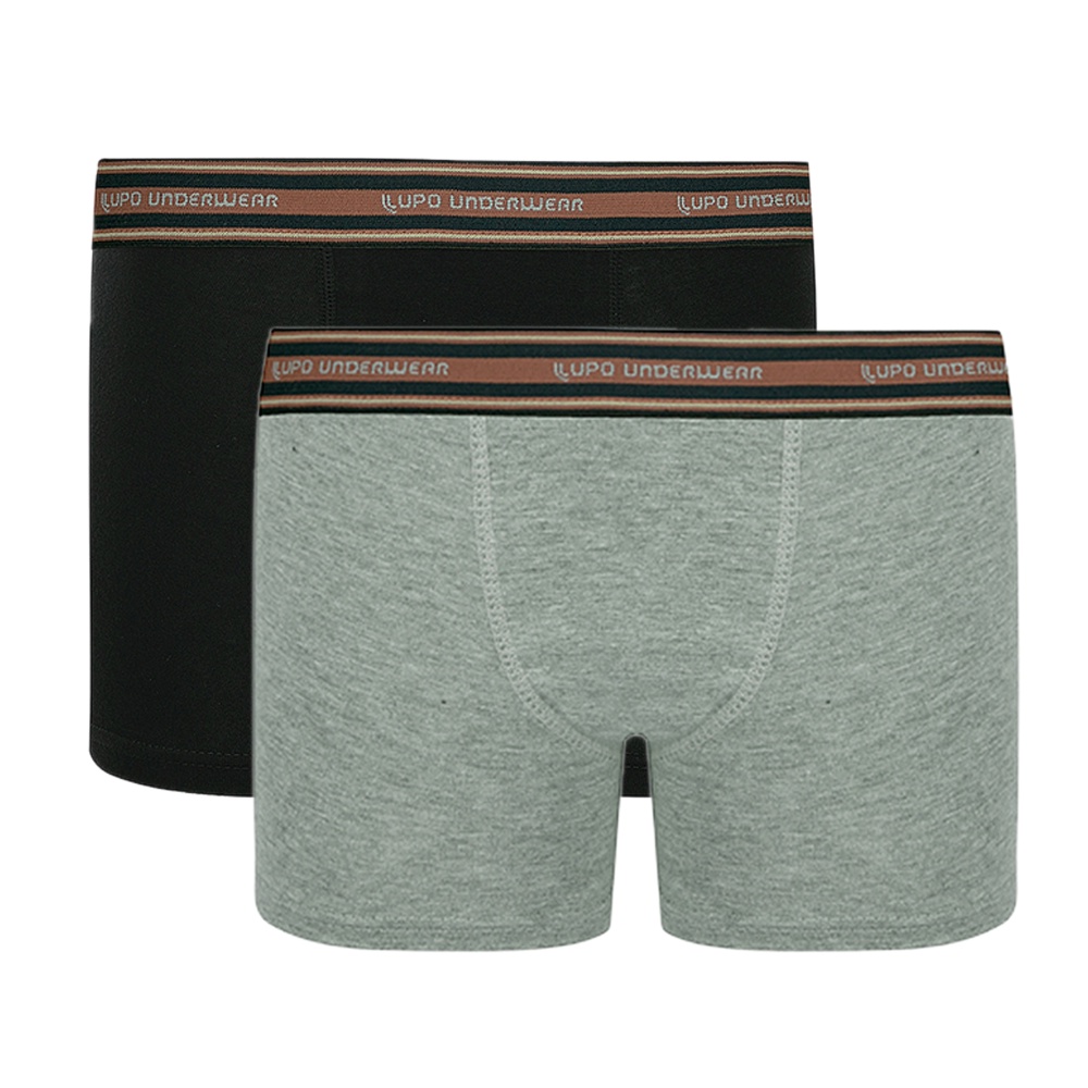 Kit 2 Cueca  Boxer Kids Lupo Algodão Com Elastano