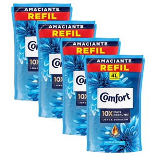 Kit 4 Refis Amaciantes Concentrados Comfort Frescor Intenso 900ml em Oferta na Shopee