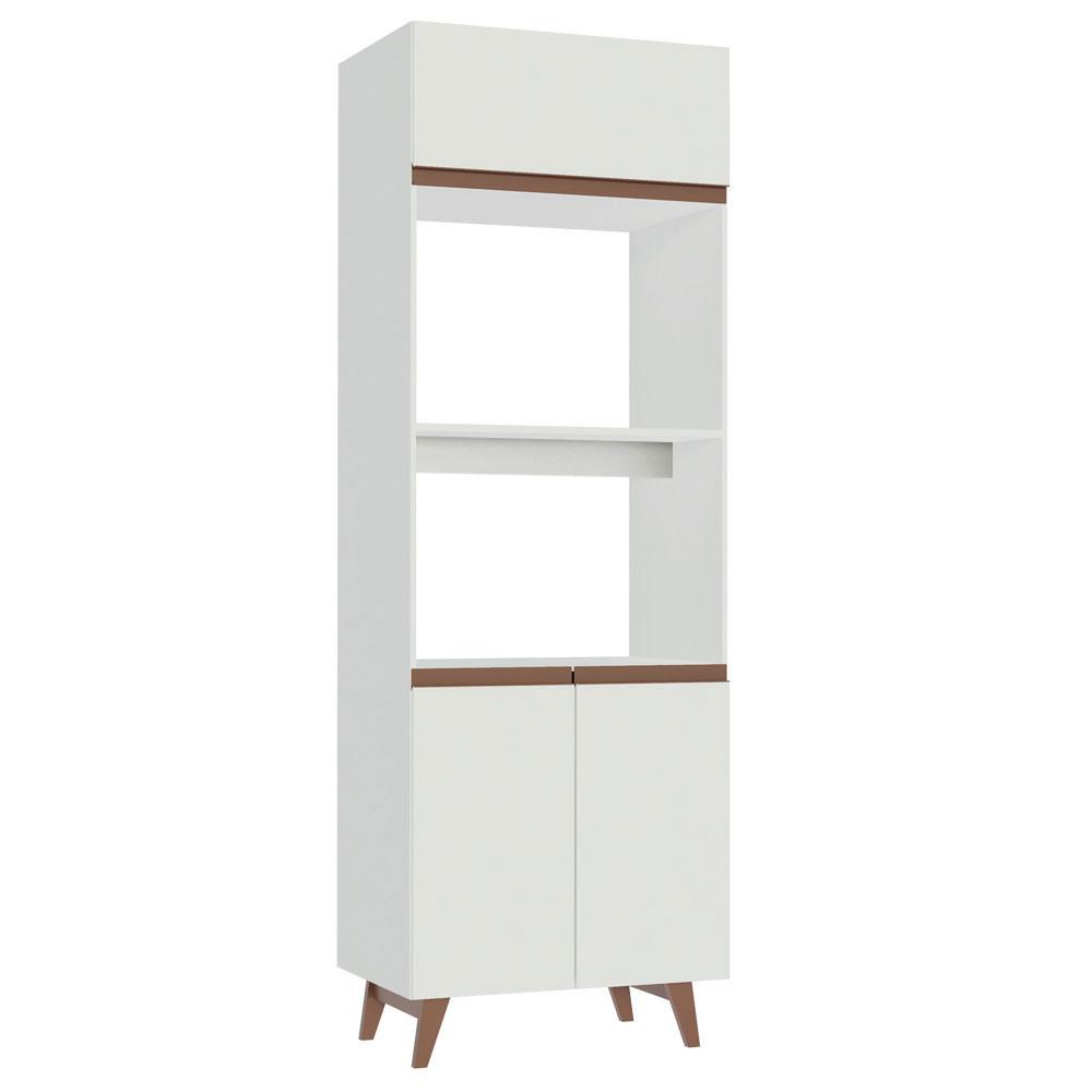 Torre Quente Armário de Cozinha 70 cm 3 Portas Branco Reims Madesa