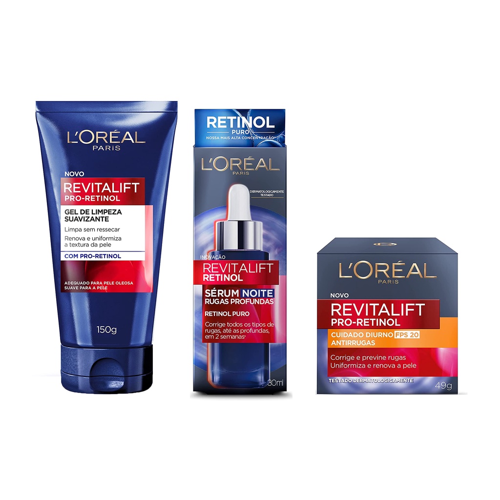 Kit Retinol Antirrugas Revitalift Loréal Paris Completo - Beauty