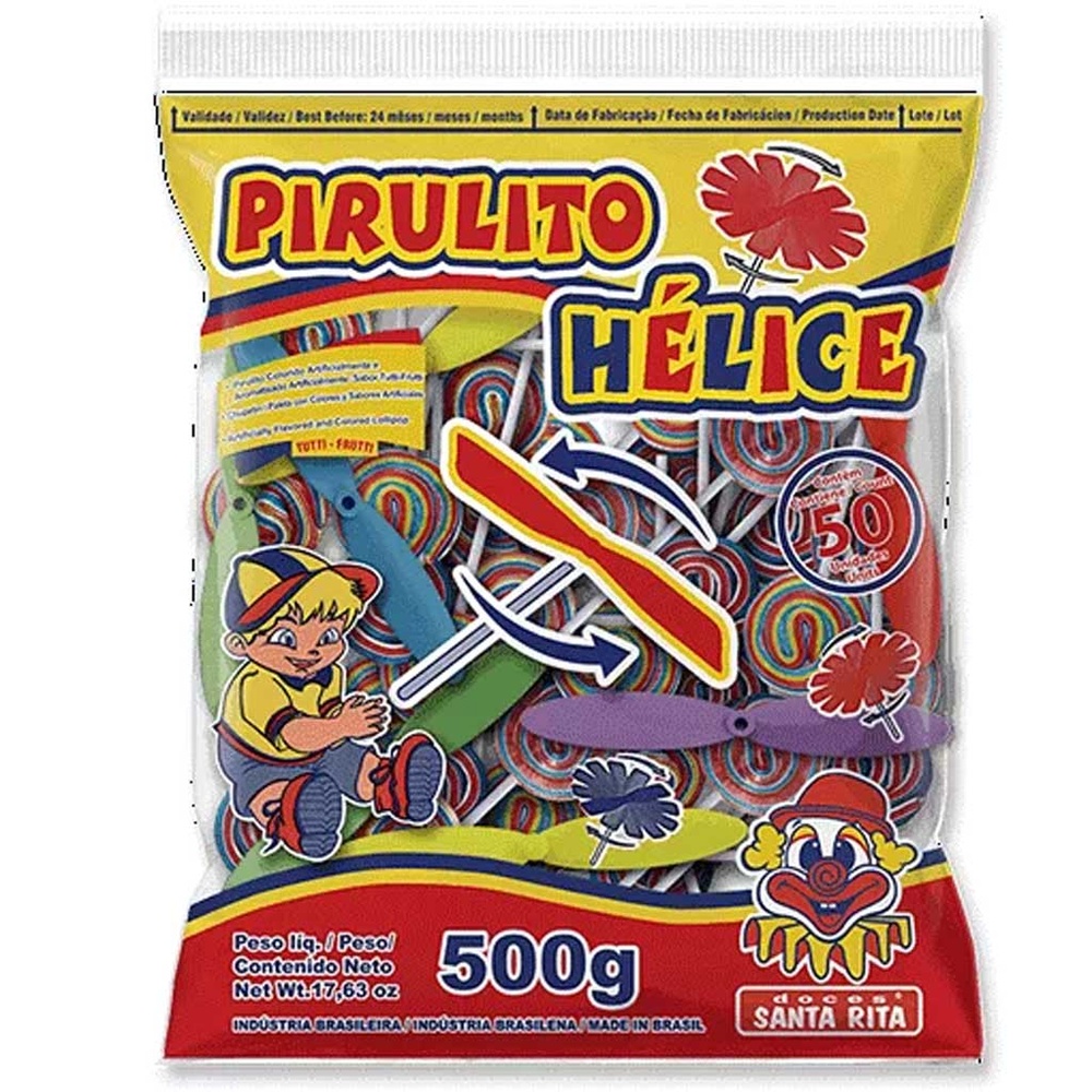 Pirulito Psicodélico Chaves com Hélice 500g - Santa Rita
